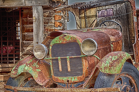 Gold King Mine Ghost Town Stylized Ford AA Dec 2, 2016 _4057_HDR