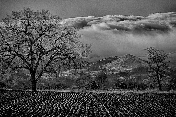 Boulder Foothills from Erie, CO