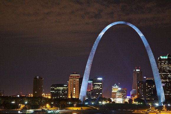 St. Louis, Gateway Arch at Night 1