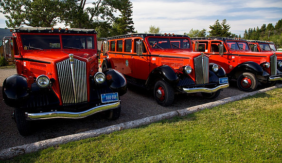 Glacier National Park White Trucks Aug 2013