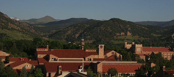 Old Main, Mackay, & the Mountains, CU Campus